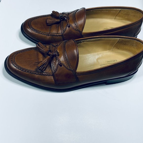 Johnston & Murphy  Cellini Tassel Brown Dress loafers Mens Size  9 1/2 M main image 13